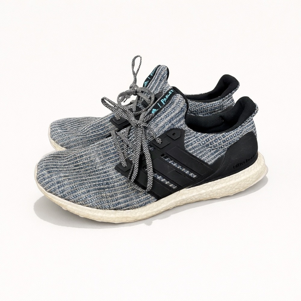 Adidas Mens 13 Ultraboost 4.0 Parley Shoes Blue Spirit Carbon BC0248 Running Gym